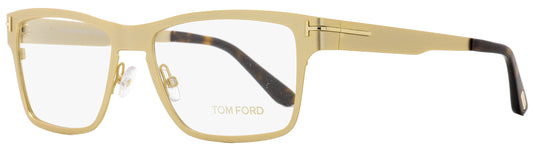 Tom Ford Eyeglasses TF5475 32E Satin Gold/Havana 54mm FT5475 w/ Clip-On