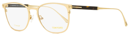 Tom Ford Rectangular Eyeglasses TF5483 028 Gold/Havana 52mm 5483