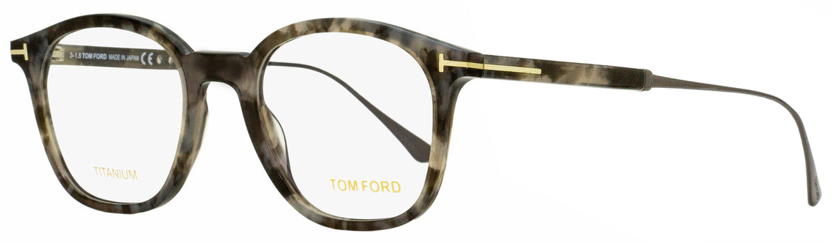 Tom Ford Titanium Eyeglasses TF5484 055 Gray Havana/Ruthenium 48mm 
