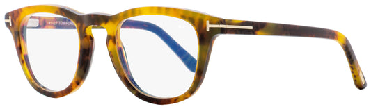 Tom Ford Blue Block Eyeglasses TF5488B 055 Vintage Yellow Havana 49mm FT5488B