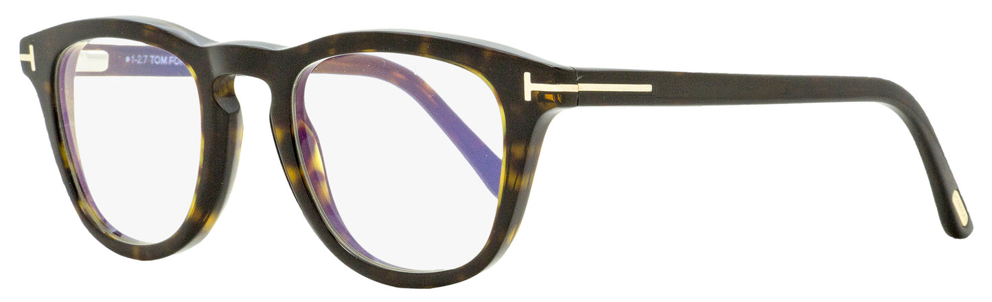 Tom Ford Blue Block Eyeglasses TF5488B 052 Dark Havana 49mm FT5488