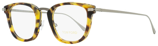 Tom Ford Square Eyeglasses TF5496 056 Tortoise/Ruthenium 47mm FT5496