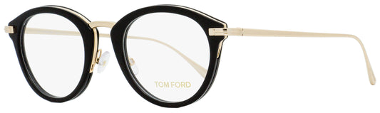 Tom Ford Oval Eyeglasses TF5497 001 Black/Gold 48mm FT5497