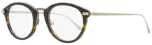 Tom Ford Oval Eyeglasses TF5497 052 Dark Havana/Ruthenium 48mm FT5497