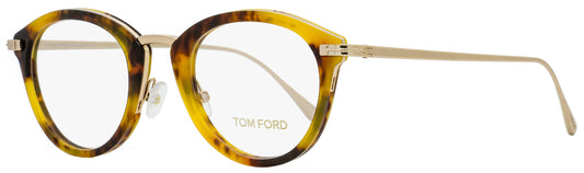 Tom Ford Oval Eyeglasses TF5497 055 Vintage Havana/Gold 48mm FT5497