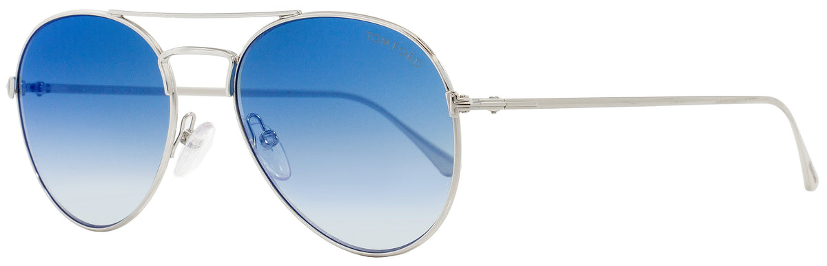 Tom Ford Pilot Sunglasses TF551 Ace-02 18X Rhodium 55mm 