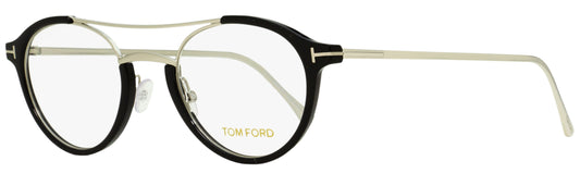 Tom Ford Oval Eyeglasses TF5515 005 Black/Palladium 49mm FT5515