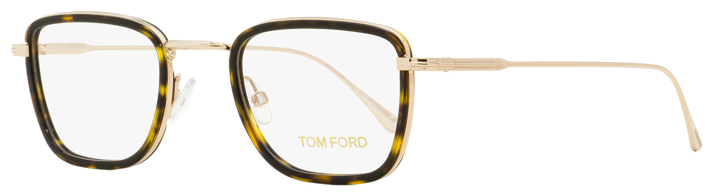 Tom Ford Rectangular Eyeglasses TF5522 052 Gold/Havana 47mm FT5522