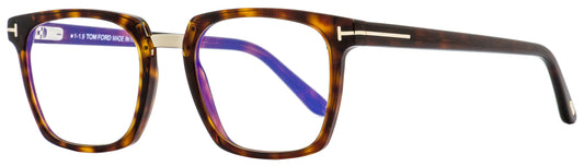 Tom Ford Blue Block Eyeglasses TF5523B 054 Red Havana/Gold 50mm 5523