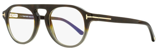 Tom Ford Magnetic Clip-on Eyeglasses TF5533B 55N Havana/Gray Shaded 49mm FT5533