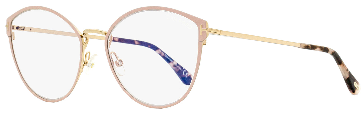 Tom Ford Blue Block Eyeglasses TF5573B 072 Pink/Gold 55mm FT5573