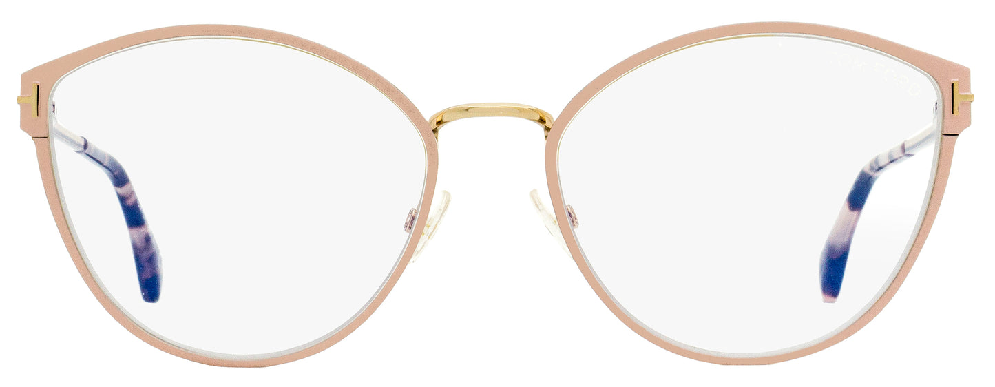 Tom Ford Blue Block Eyeglasses TF5573B 072 Pink/Gold 55mm FT5573