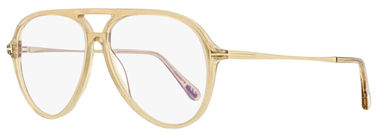 Tom Ford Blue Block Eyeglasses TF5586B 057 Rose Champagne/Gold 56mm FT5586