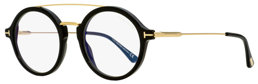 Tom Ford Blue Block Eyeglasses TF5596B 001 Black/Gold 49mm FT5596