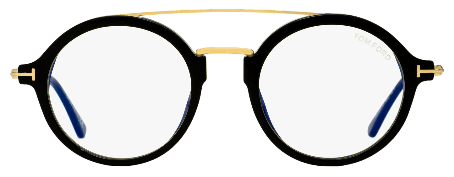 Tom Ford Blue Block Eyeglasses TF5596B 001 Black/Gold 49mm FT5596