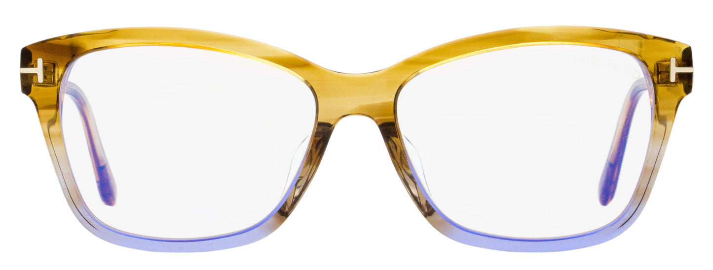 Tom Ford Alt Fit Blue Block Eyeglasses TF5597-F-B 047 Brown Melange/Violet 54mm FT5597