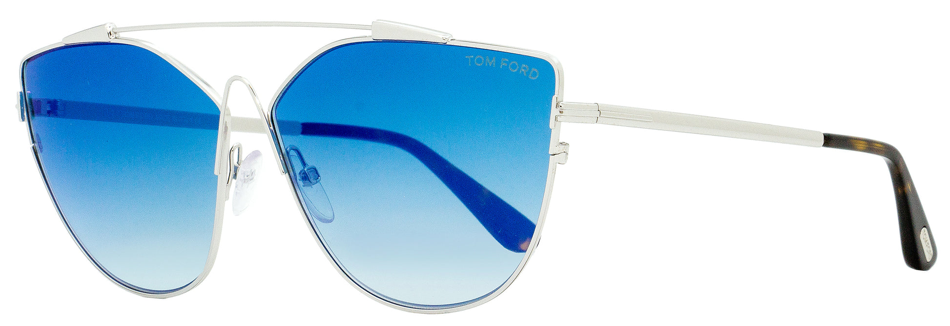 Tom Ford Butterfly Sunglasses TF563 Jacquelyn-02 18X Rhodium