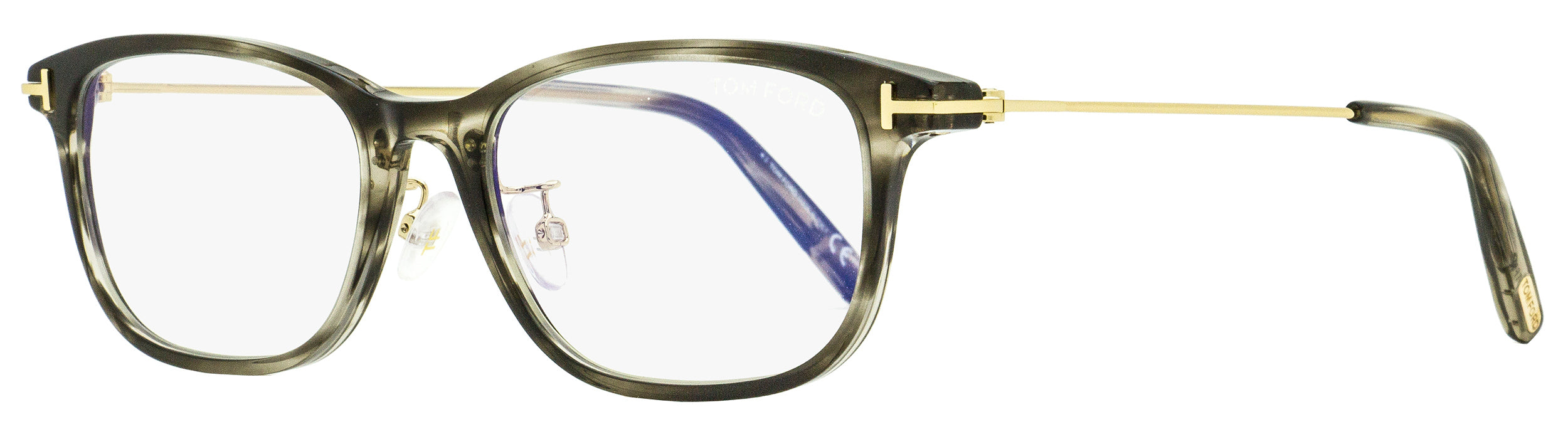 Tom Ford Blue Block Eyeglasses TF5650DB 005 Gray/Gold 54mm 5650 – Stepani  Style