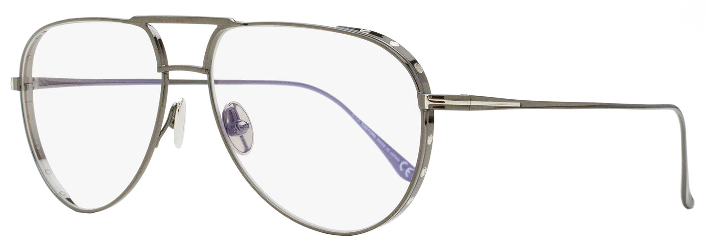 Tom Ford Blue Block Eyeglasses TF5658B 008 Gunmetal 56mm FT5658