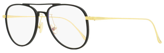 Tom Ford Blue Block Eyeglasses TF5666B 002 Matte Black/Gold 52mm FT5666