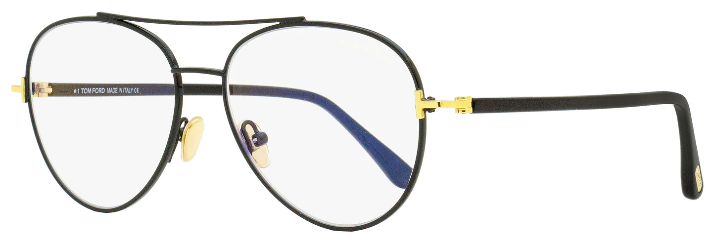 Tom Ford Blue Block Eyeglasses TF5684B 001 Black/Gold 55mm FT5684