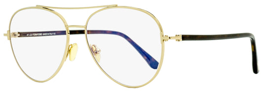 Tom Ford Blue Block Eyeglasses TF5684B 028 Gold/Havana 55mm FT5684