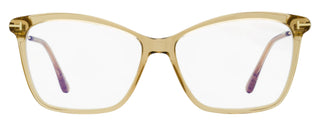 Tom Ford Butterfly Blue Block Eyeglasses TF5687-B 045 Beige/Gold 56mm FT5687