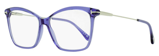 Tom Ford Butterfly Blue Block Eyeglasses TF5687-B 081 Violet/Ruthenium 56mm FT5687