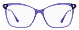 Tom Ford Butterfly Blue Block Eyeglasses TF5687-B 081 Violet/Ruthenium 56mm FT5687