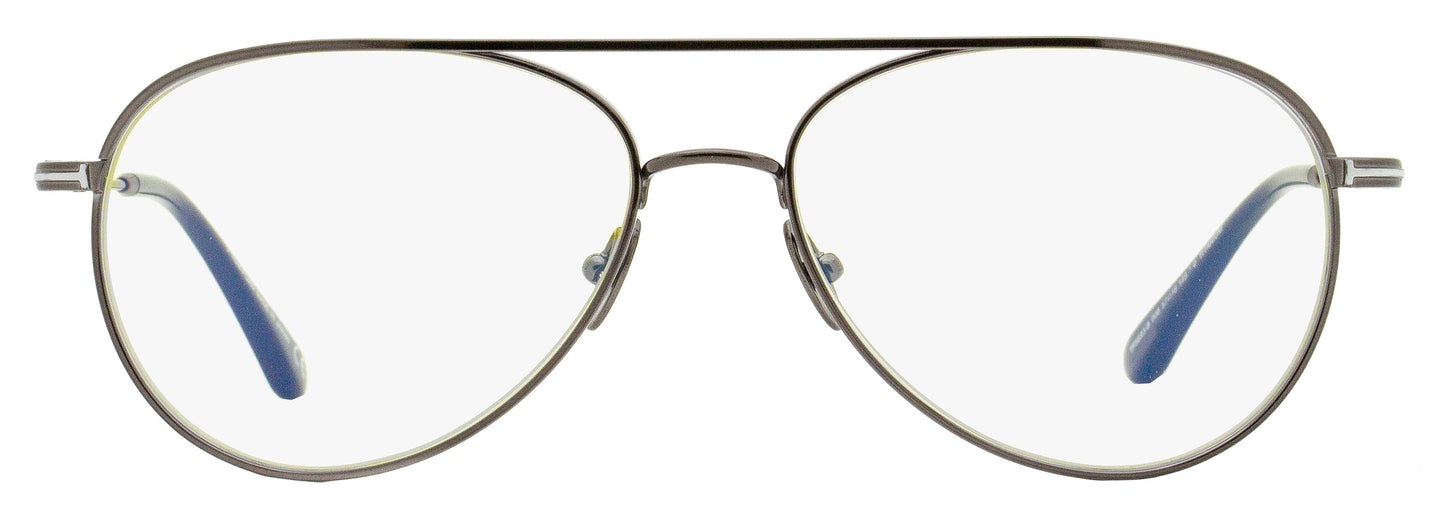 Tom Ford Titanium Blue Block Eyeglasses TF5693B 008 Gunmetal 57mm