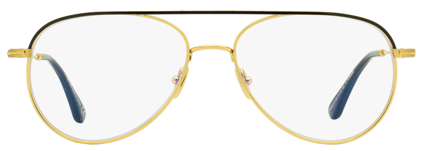 Tom Ford Titanium Blue Block Eyeglasses TF5693B 030 Gold/Black 57mm FT5693