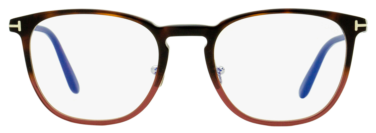 Tom Ford TF5700B Blue Block Eyeglasses 054 Havana/Burgundy 54mm FT5700