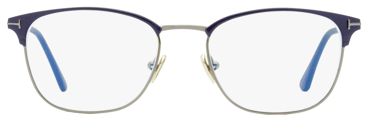 Tom Ford Blue Block Eyeglasses TF5750B 091 Matte Blue/Ruthenium 52mm FT5750