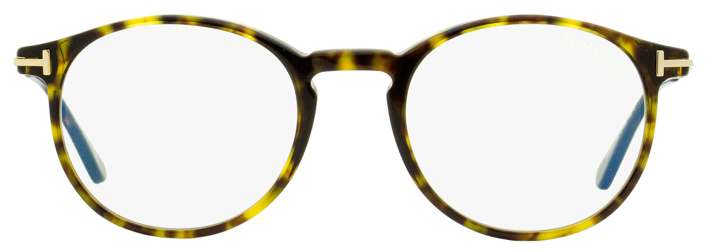 Tom Ford Blue Block Eyeglasses TF5759B 052 Dark Havana/Gold 49mm