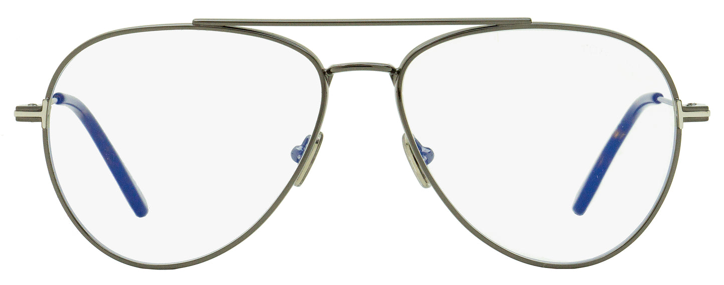 Tom Ford TF5800B Blue Block Eyeglasses 008 Gunmetal/Havana 56mm FT5800