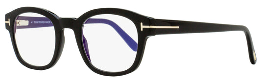 Tom Ford TF5808B Blue Block Eyeglasses 001 Black 49mm FT5808