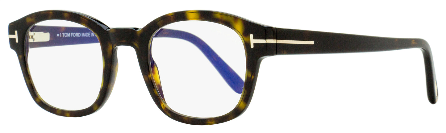 Tom Ford TF5808B Blue Block Eyeglasses 052 Dark Havana 49mm FT5808