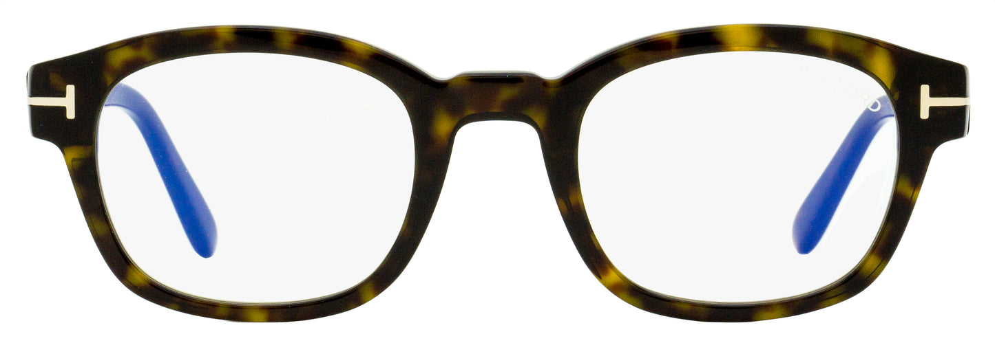 Tom Ford TF5808B Blue Block Eyeglasses 052 Dark Havana 49mm FT5808