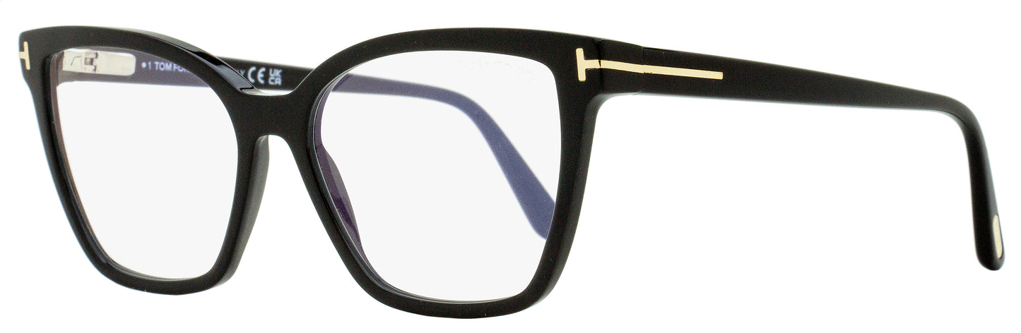 Tom Ford Blue Block Eyeglasses TF5812B 001 Black 53mm FT5812