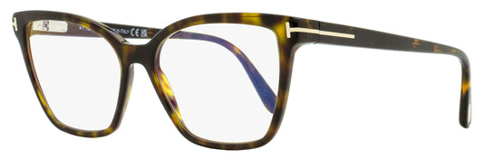 Tom Ford Blue Block Eyeglasses TF5812B 052 Dark Havana 53mm FT5812