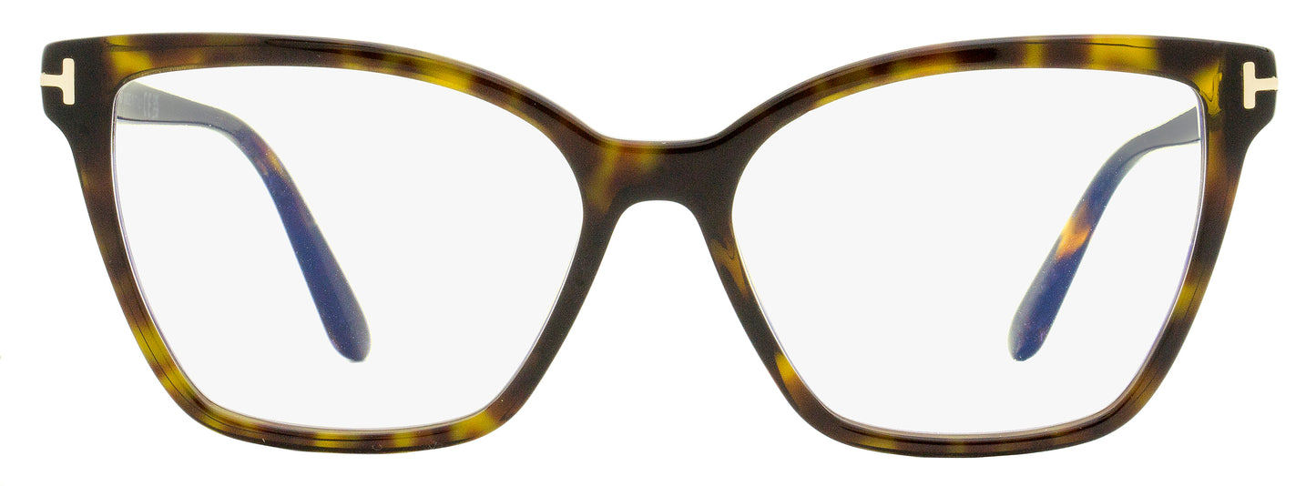 Tom Ford Blue Block Eyeglasses TF5812B 052 Dark Havana 53mm FT5812