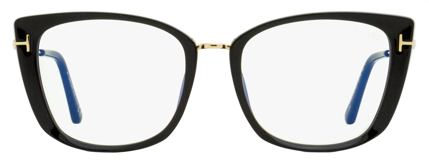 Tom Ford Blue Block Eyeglasses TF5816B 001 Black/Gold 53mm FT5816