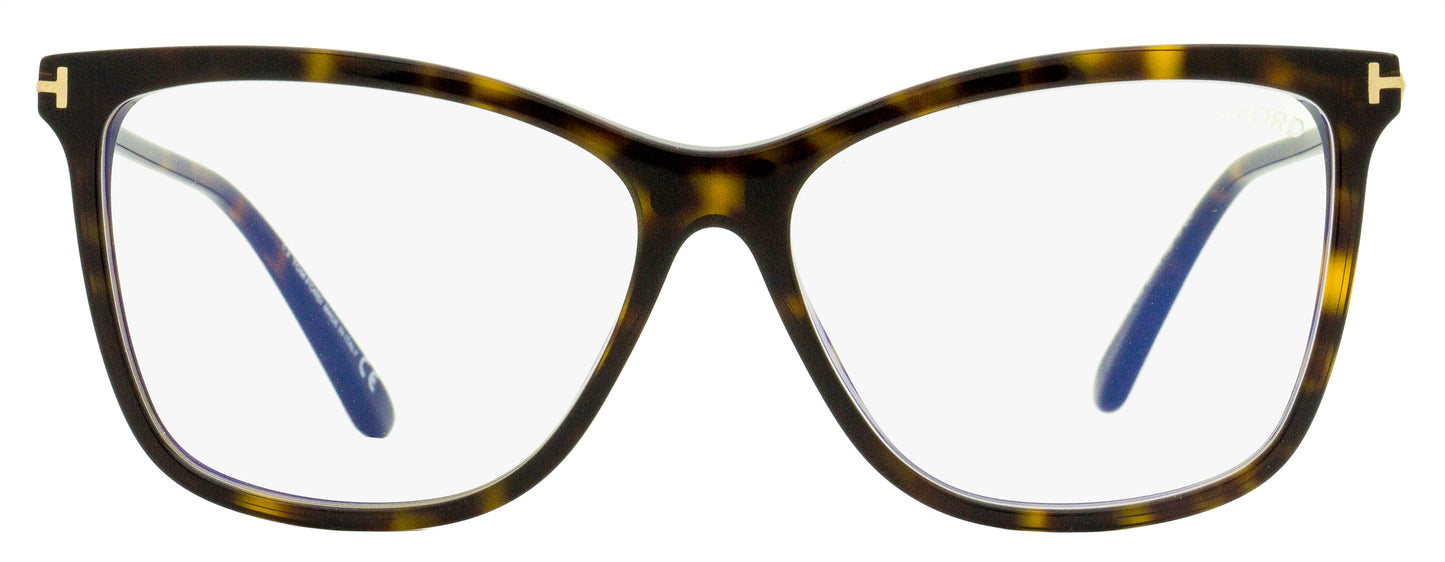 Tom Ford Magnetic Clip-on Eyeglasses TF5824B 052 Havana/Gold 56mm FT5824