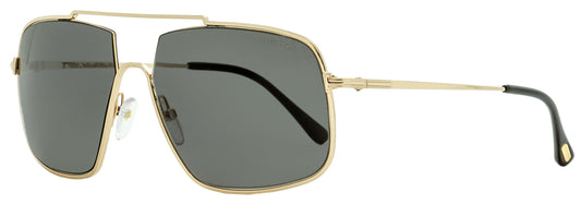 Tom Ford Pilot Sunglasses TF585 Aiden-02 28A Gold/Black 60mm FT0585