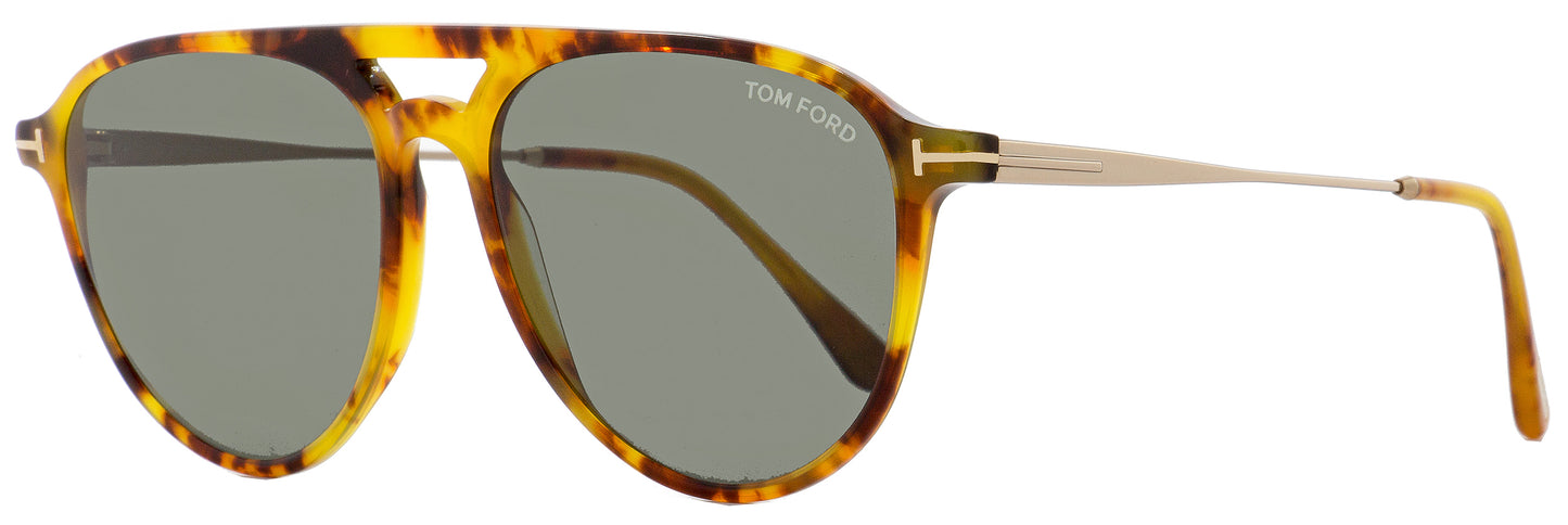 Tom Ford Pilot Sunglasses TF587 Carlo-02 55N Light Havana/Gold 58mm FT0587