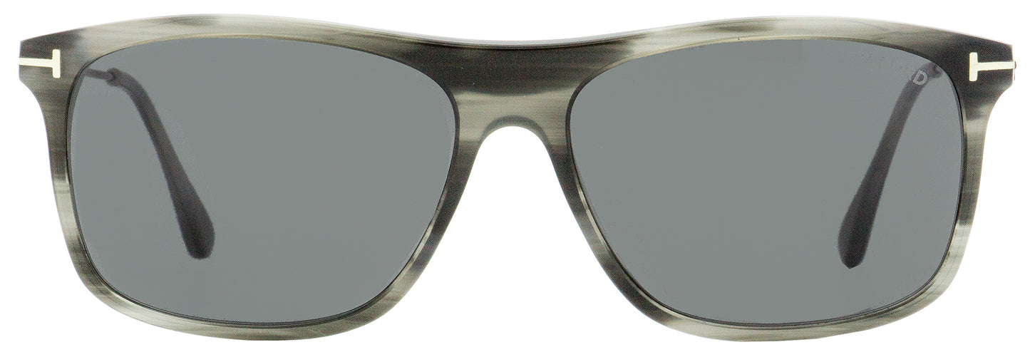 Tom Ford Rectangular Sunglasses TF588 Max-02 20A Striped Gray 57mm FT0588