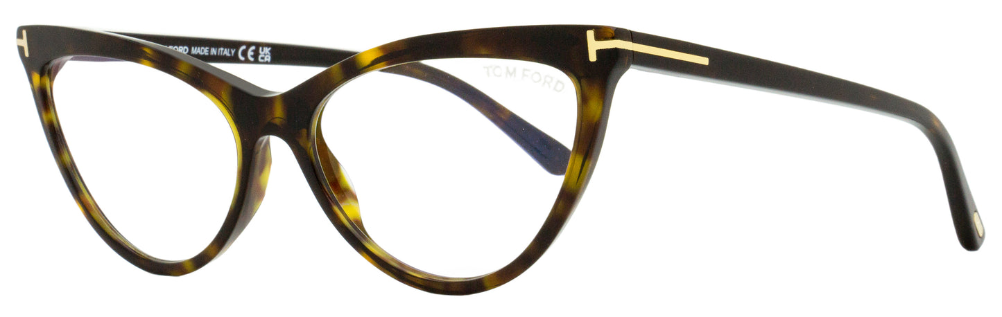 Tom Ford TF5896B Magnetic Clip-on Eyeglasses 052 Dark Havana 56mm FT5896