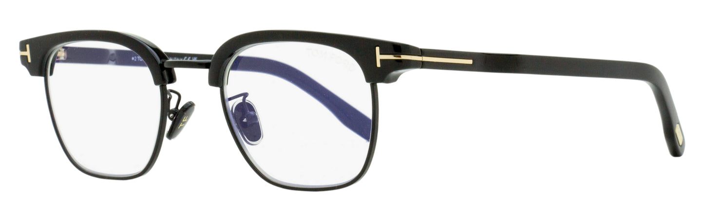 Tom Ford Brow Line Blue Block Eyeglasses TF5932-D-B 001 Black/Gunmetal 47mm FT5932