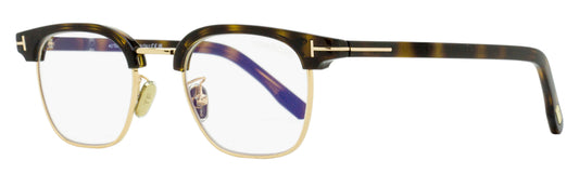 Tom Ford Brow Line Blue Block Eyeglasses TF5932-D-B 052 Havana/Gold 47mm FT5932