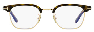 Tom Ford Brow Line Blue Block Eyeglasses TF5932-D-B 052 Havana/Gold 47mm FT5932